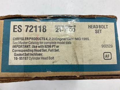 Fel-Pro ES72118 Engine Cylinder Head Bolts Set For 1981-1985 Chrysler 2.2L-L4