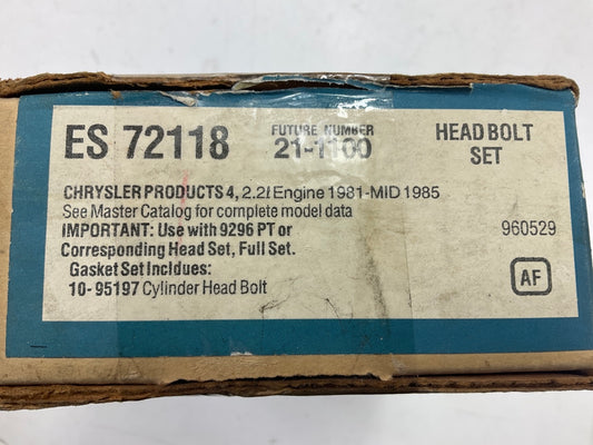 Fel-Pro ES72118 Engine Cylinder Head Bolts Set For 1981-1985 Chrysler 2.2L-L4