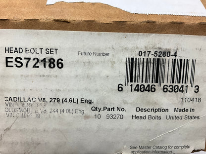 Fel-pro ES72186 Engine Cylinder Head Bolt Set - 93-99 Cadillac Olds 4.0L 4.6L V8