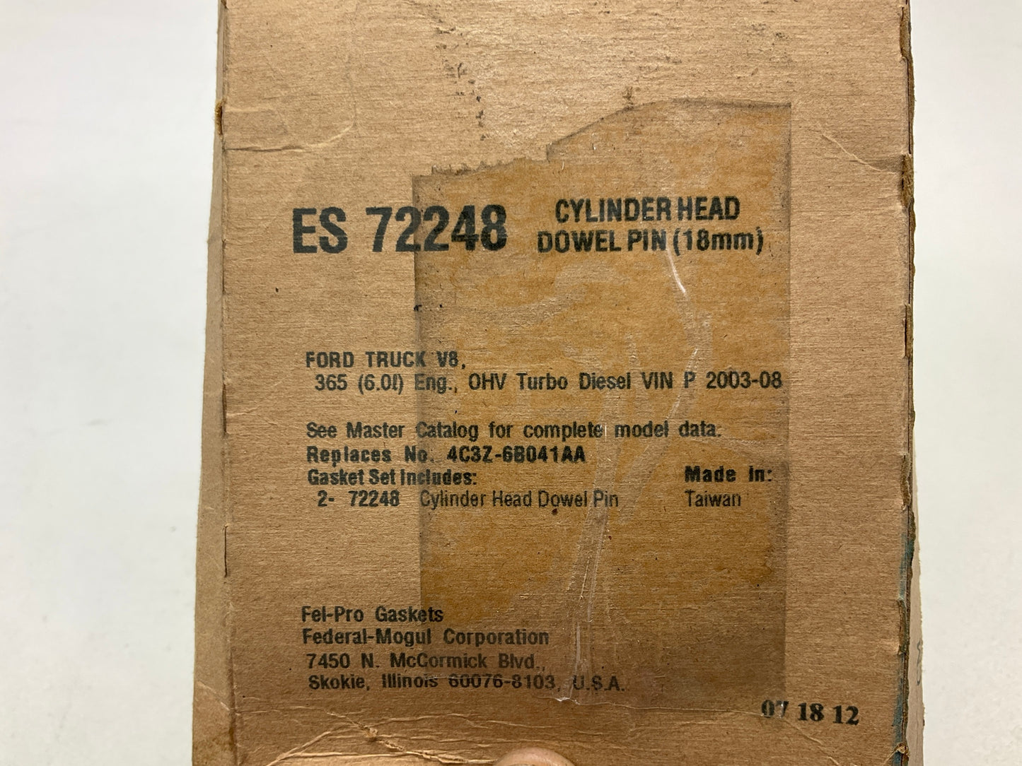 Fel-pro ES72248 Cylinder Head 18mm Dowel Pins 03-10 Ford Super Duty 6.0L DIESEL