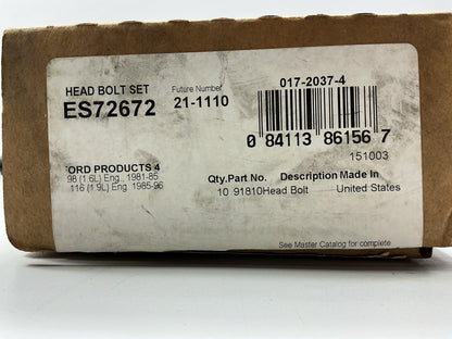 Fel-pro ES72909 Engine Cylinder Head Bolts For 1995-2004 Kia 1.8L-L4