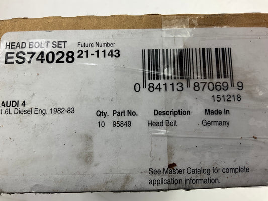 Fel-pro ES74028 Engine Cylinder Head Bolt Set - 81-85 VW, Audi 1.6L Diesel