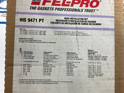 Fel-Pro HIS9471PT Cylinder Head Gasket Set For 1987-1990 Chevrolet 2.8L 3.1L-V6