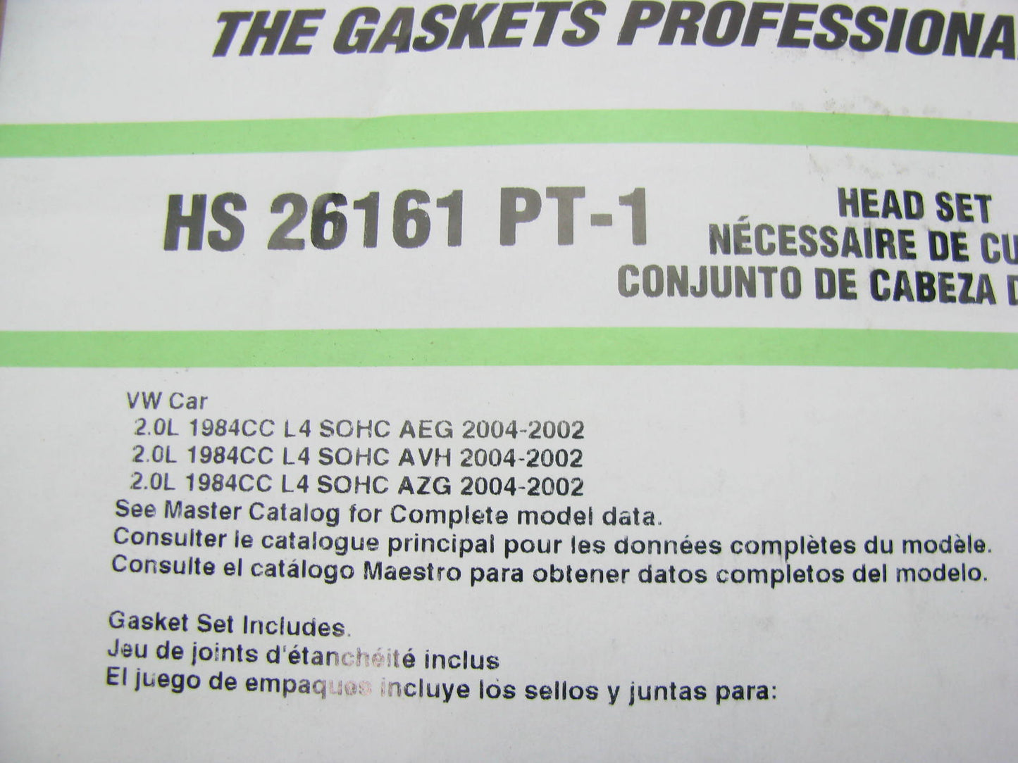Fel-pro HS26161PT-1 Cylinder Head Gasket Set For 2002-2006 Volkswagen 2.0L-L4