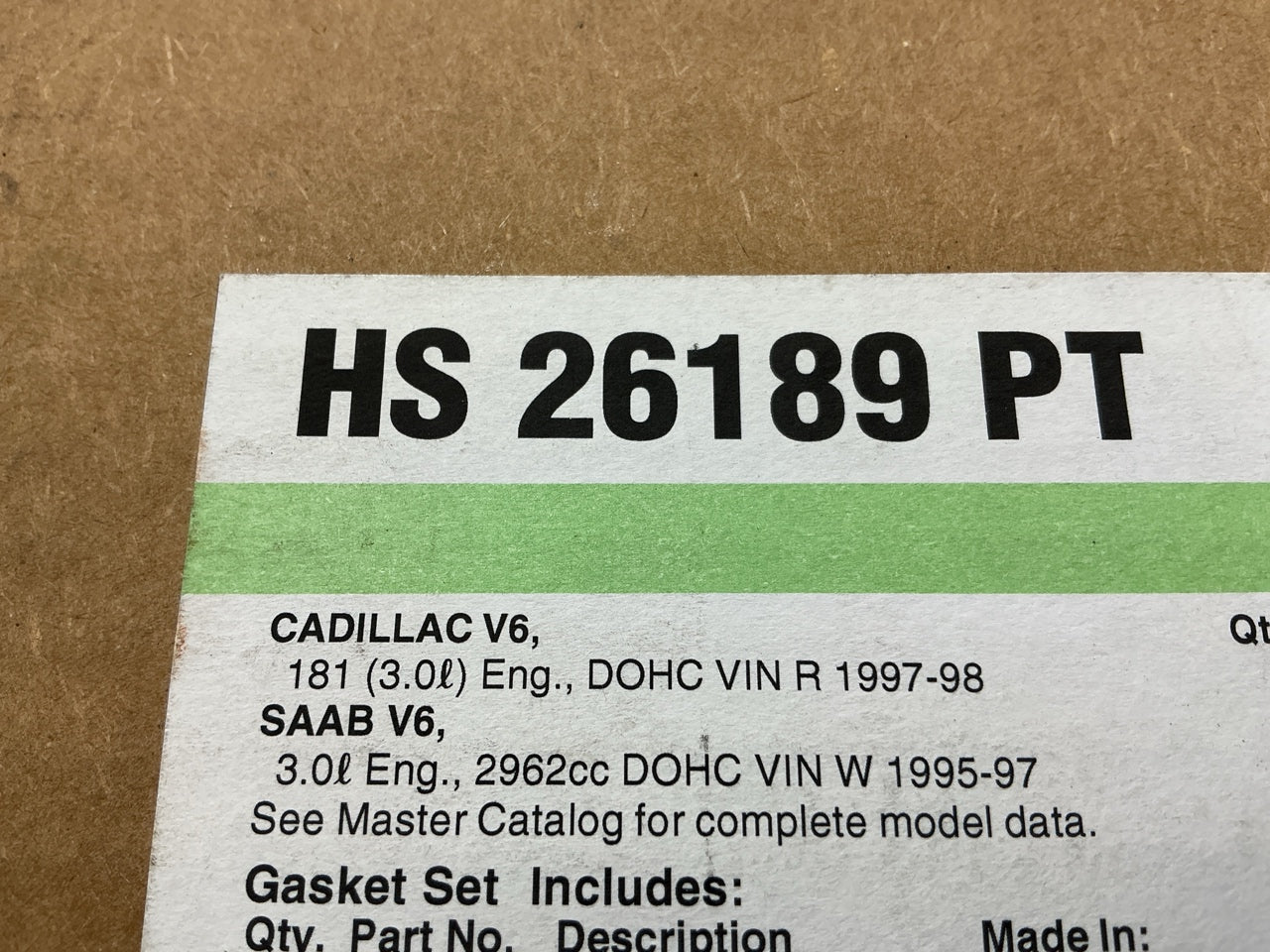 Fel-Pro HS26189PT Cylinder Head Gasket Set For 1995-1997 Saab 9000 3.0L-V6