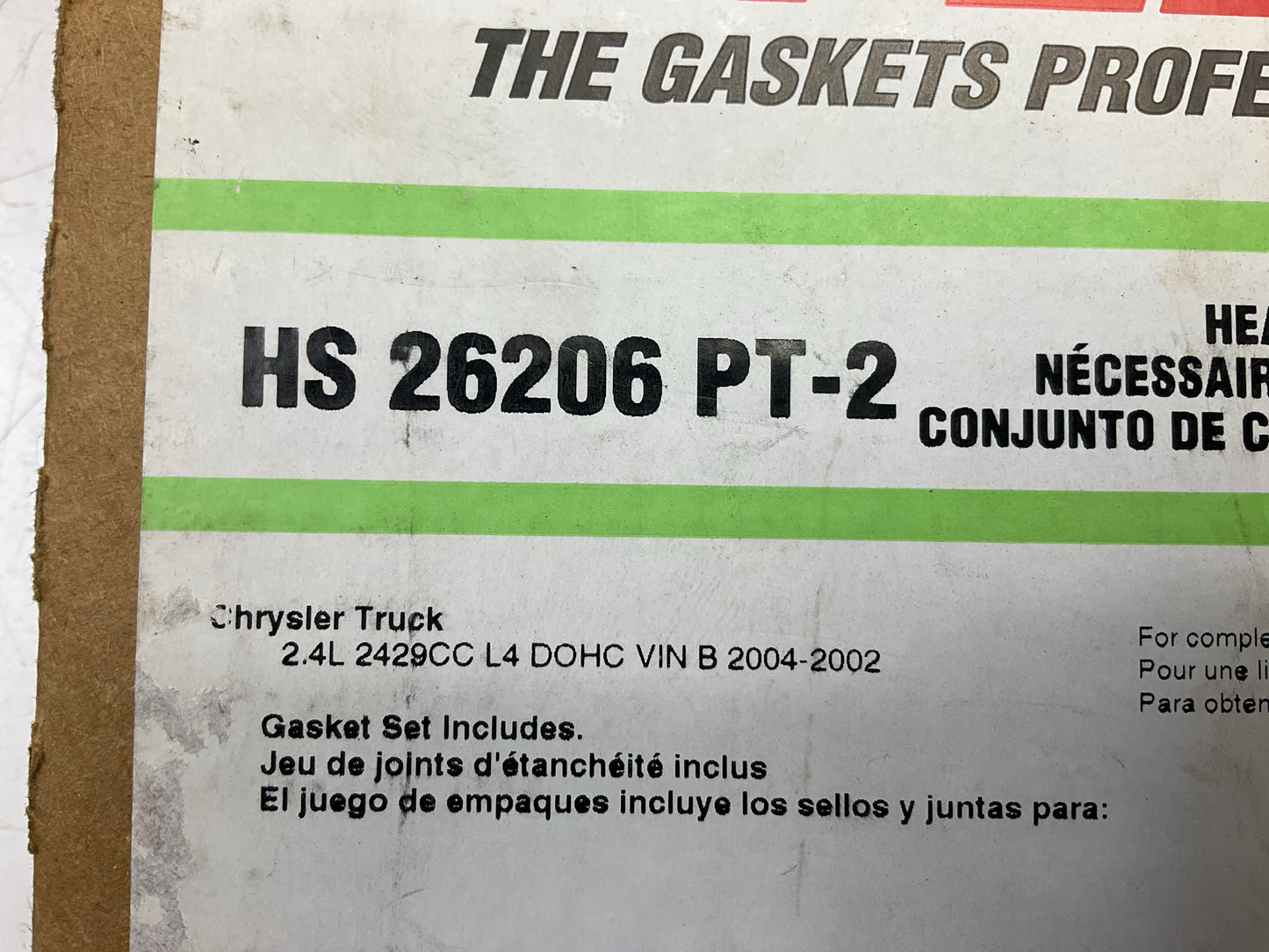 Fel-pro HS26206PT-2 Cylinder Head Gasket Set For 2002-2004 Chrysler 2.4L-L4