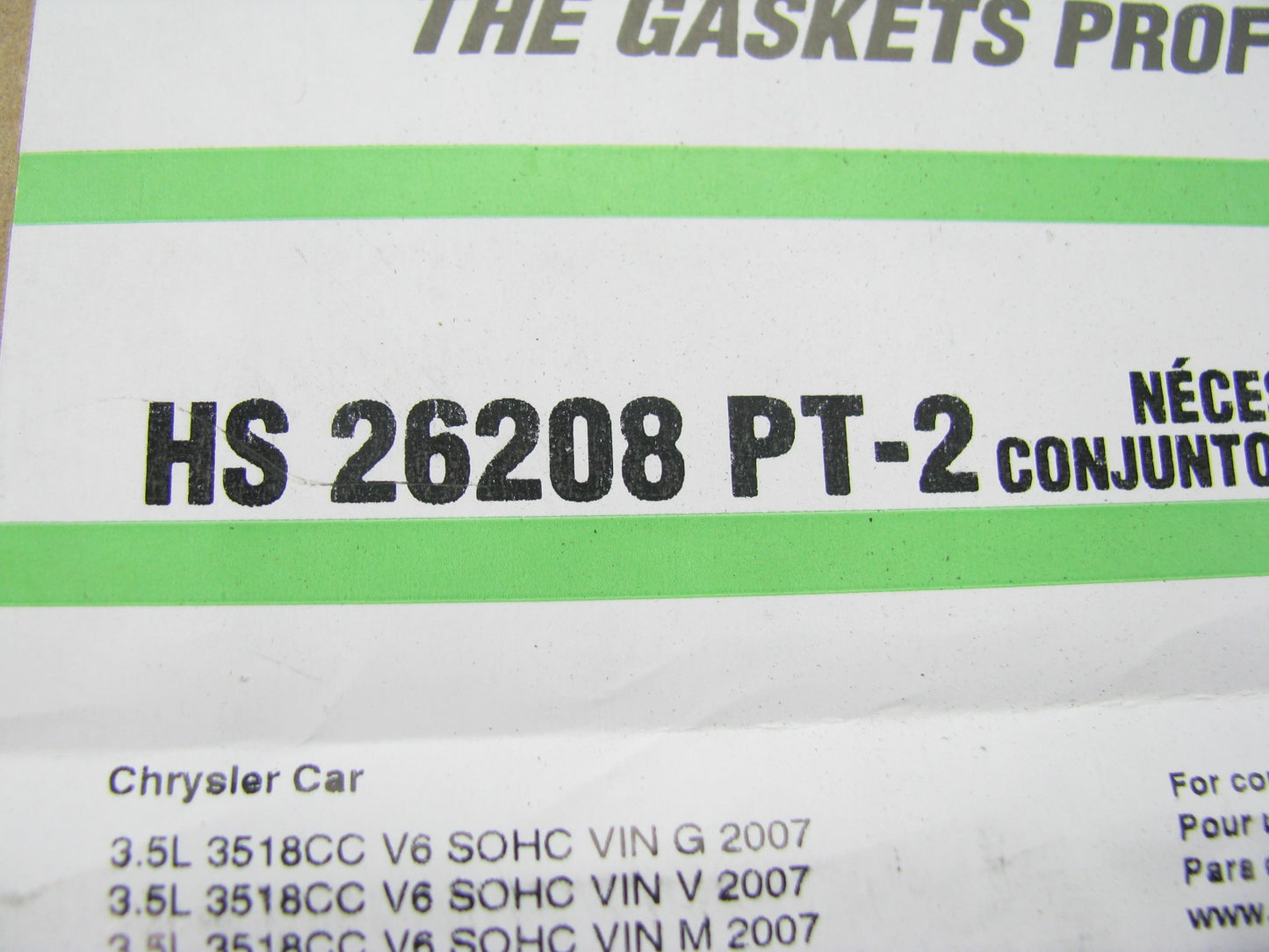 Fel-Pro HS26208PT-2 Cylinder Head Gasket Set For 2007-2010 Chrysler 3.5L-V6