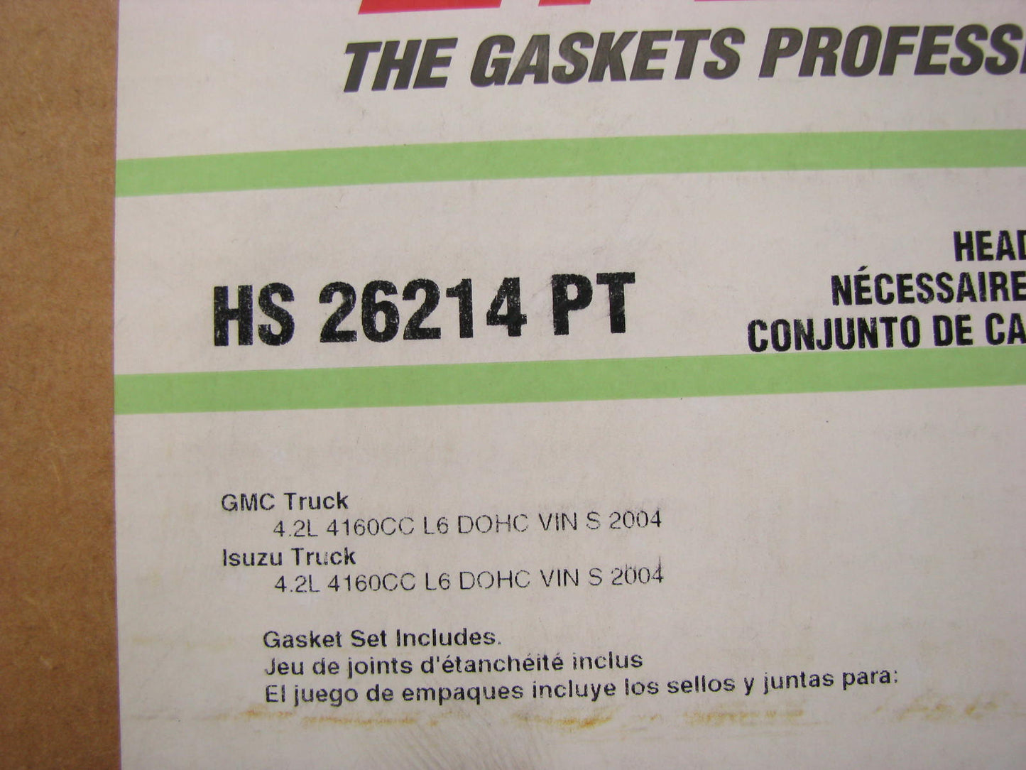 Fel-pro HS26214PT Cylinder Head Gasket Set - 2002-2004 Chevy GMC Isuzu 4.2L-L6