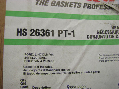 Fel-pro HS26361PT-1 Cylinder Head Gasket Set - 2003-2006 Lincoln 3.9L-V8