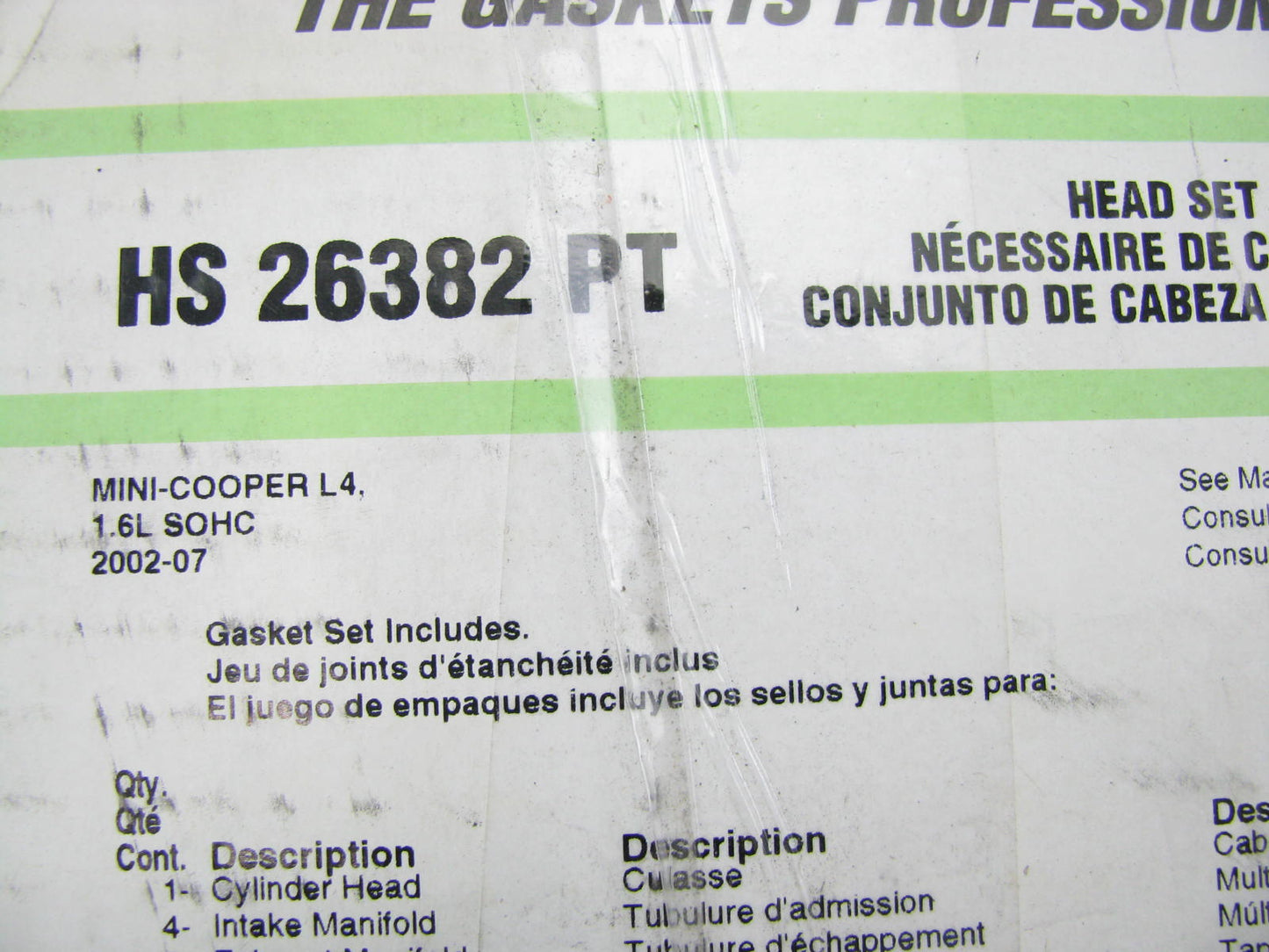 Fel-pro HS26382PT Engine Cylinder Head Gasket Set For 2002-2008 Mini Cooper 1.6L