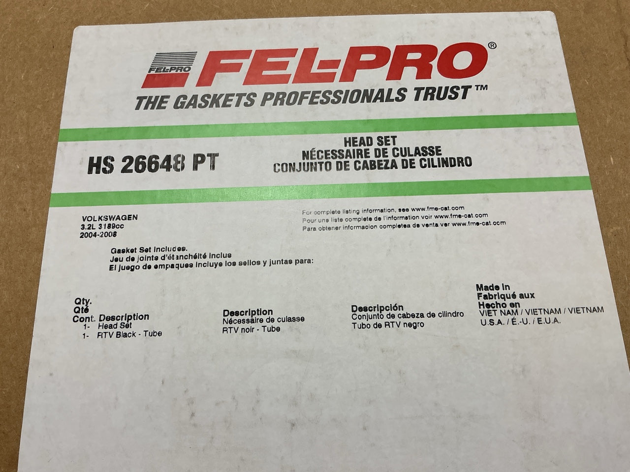 Fel-pro HS26648PT Cylinder Head Gasket Set