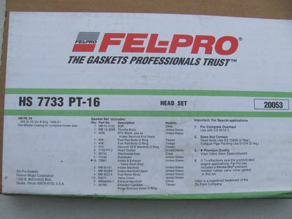 Fel-pro HS7733PT16 Cylinder Head Gasket Set 1996-2002 Chevy GMC 5.7L 350 Truck