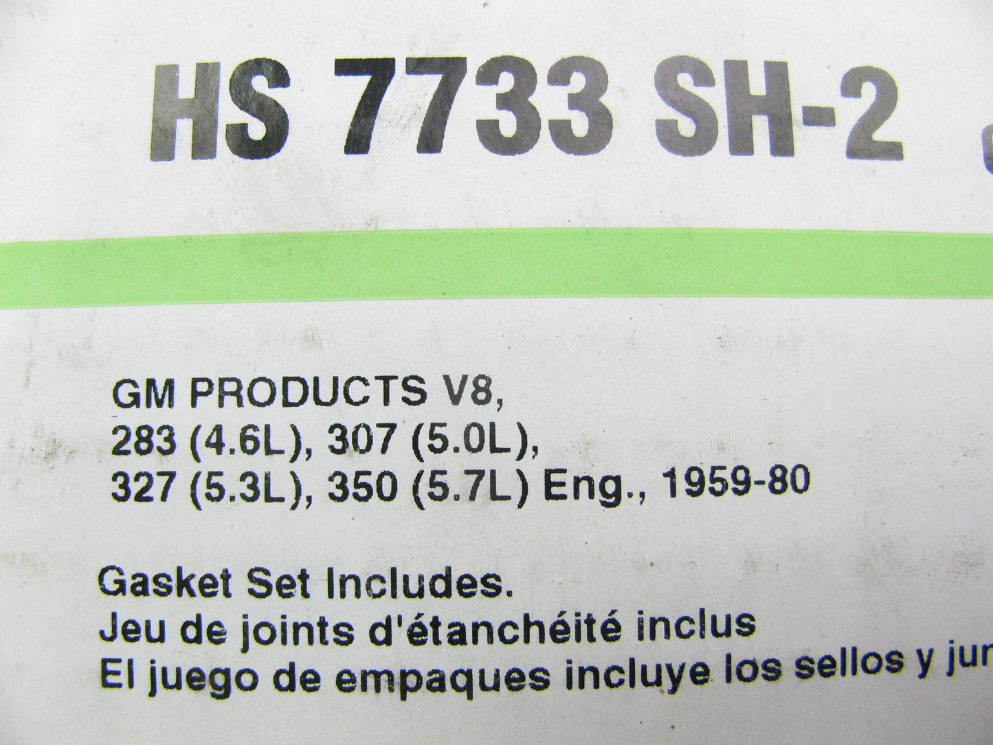 Fel-pro HS7733SH2 Cylinder Head Gasket Set 1962-76 SBC Chevy 283 307 327 350-V8