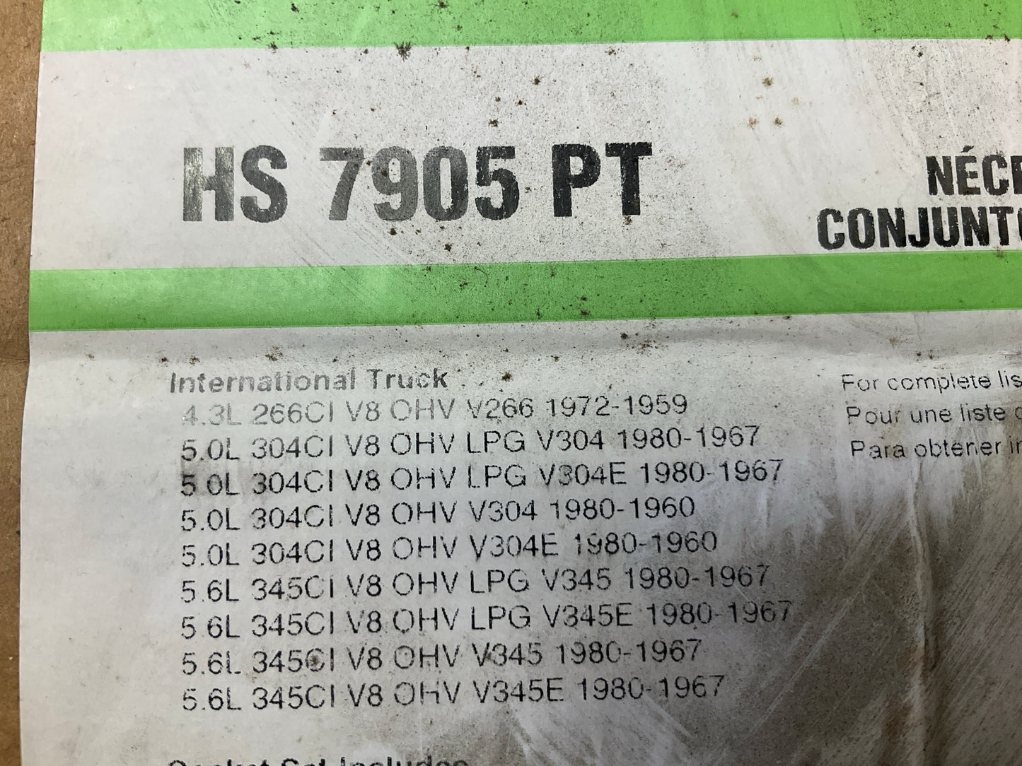 Fel-pro HS7905PT Cylinder Head Gasket Set 1959-1985 International 266 304 345-V8