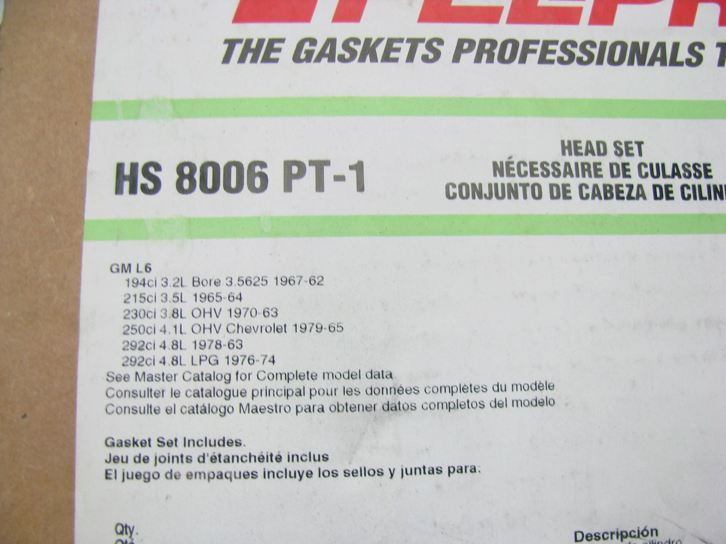 Fel-pro HS8006PT-1 Cylinder Head Gasket Set 65-79 GM GMC 194 215 230 250 292