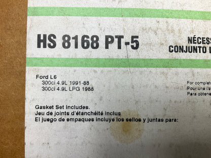 Fel-pro HS8168PT5 Engine Cylinder Head Gasket Set For 1988-1991 Ford 300 4.9L-L6