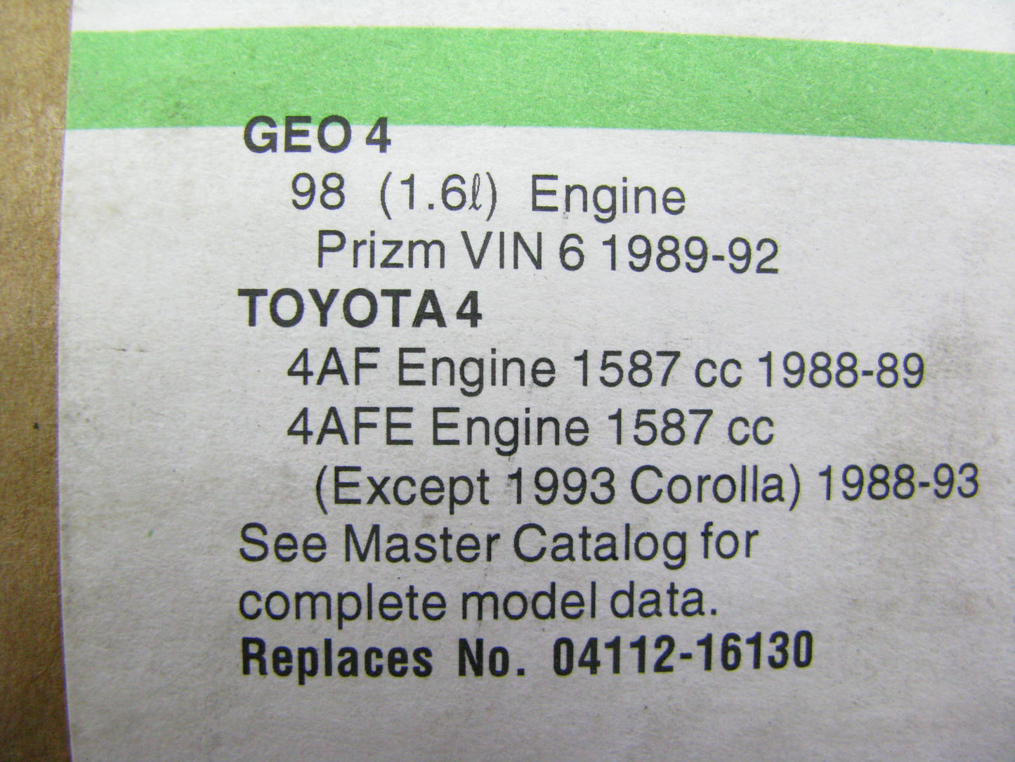Fel-pro HS8188PT Cylinder Head Gasket Set For 1988-1993 Toyota Geo 1.6L-L4