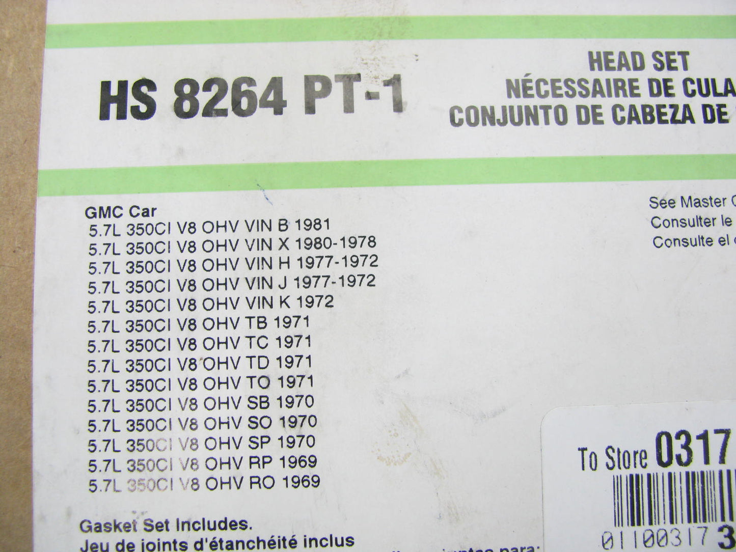 Fel-pro HS8264PT1 Cylinder Head Gasket Set