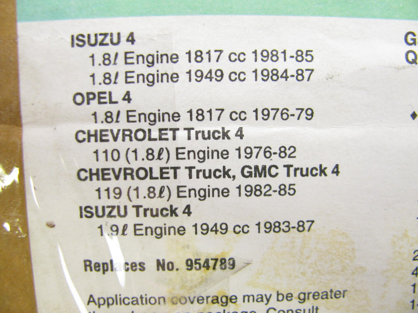 Fel-pro HS8621PT-1 Cylinder Head Gasket Set 1976-1987 GM Isuzu 1.8L 1.9L-L4