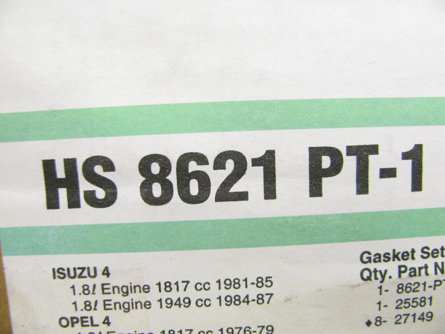 Fel-pro HS8621PT-1 Cylinder Head Gasket Set 1976-1987 GM Isuzu 1.8L 1.9L-L4