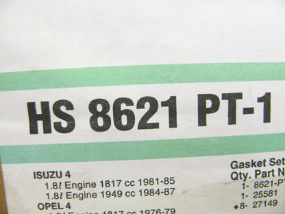 Fel-pro HS8621PT-1 Cylinder Head Gasket Set 1976-1987 GM Isuzu 1.8L 1.9L-L4