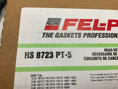 Fel-pro HS8723PT5 Cylinder Head Gasket Set For 1983-1987 GM 3.0L 3.8L 4.1L-V6