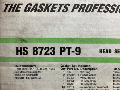 Fel-pro HS8723PT9 Cylinder Head Gasket Set 1988 Buick Oldsmobile 3.0L 3.8L-V6