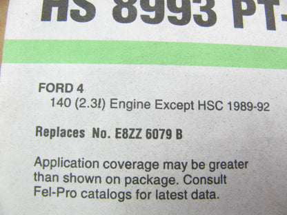 New Fel-pro HS8993PT-5 Cylinder Head Gasket Set For 1989-90 Mustang 2.3L