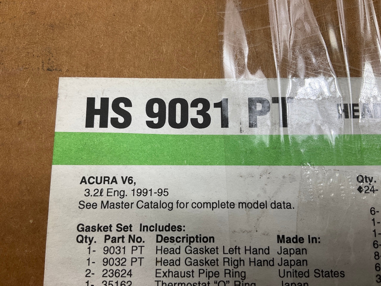 FEL-PRO HS9031PT Cylinder Head Gasket Set - 1991-1995 Acura Legend 3.2L V6