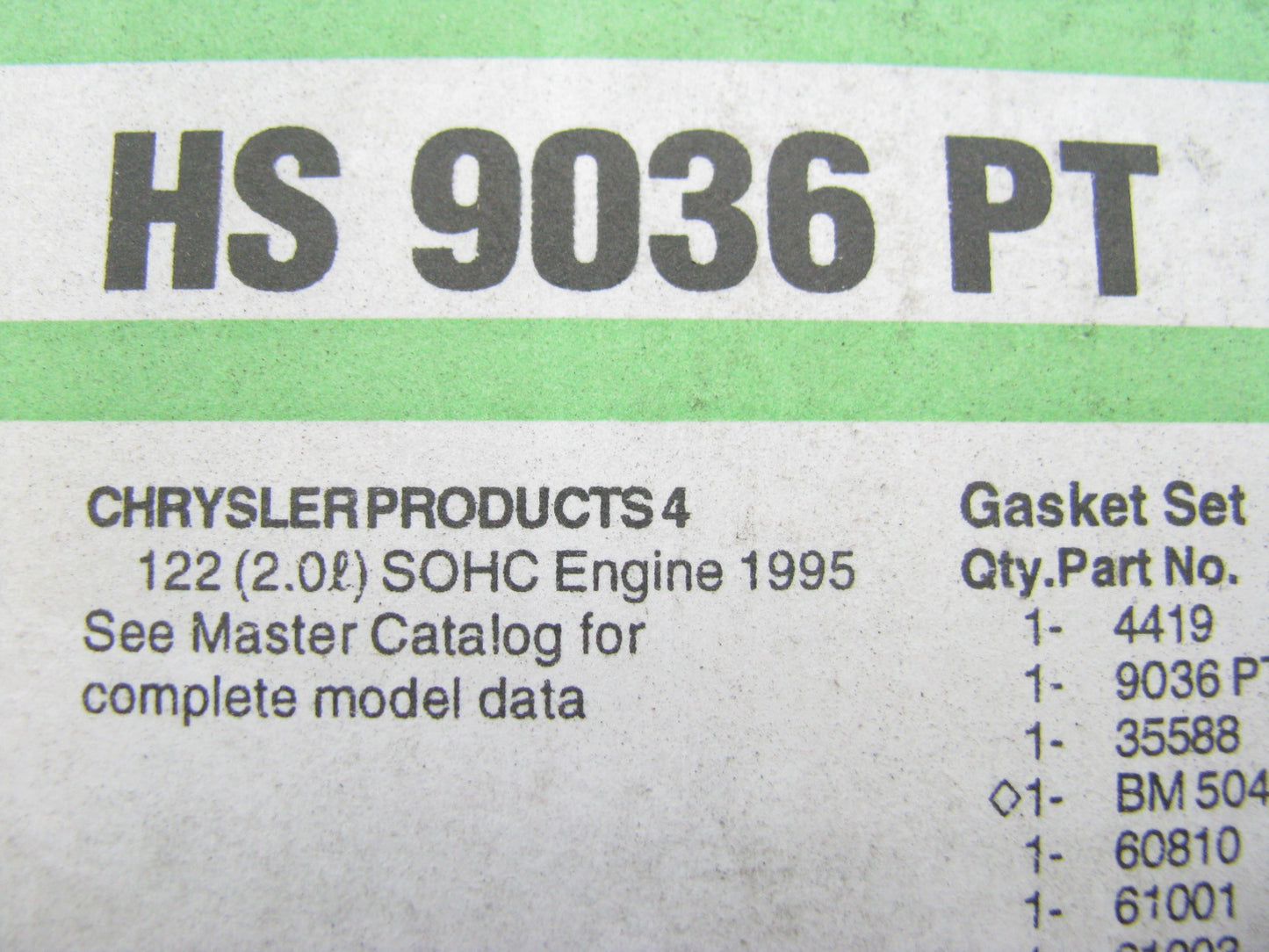 FEL-PRO HS9036PT Cylinder Head Gasket Set - 1995 Neon Stratus 2.0L L4