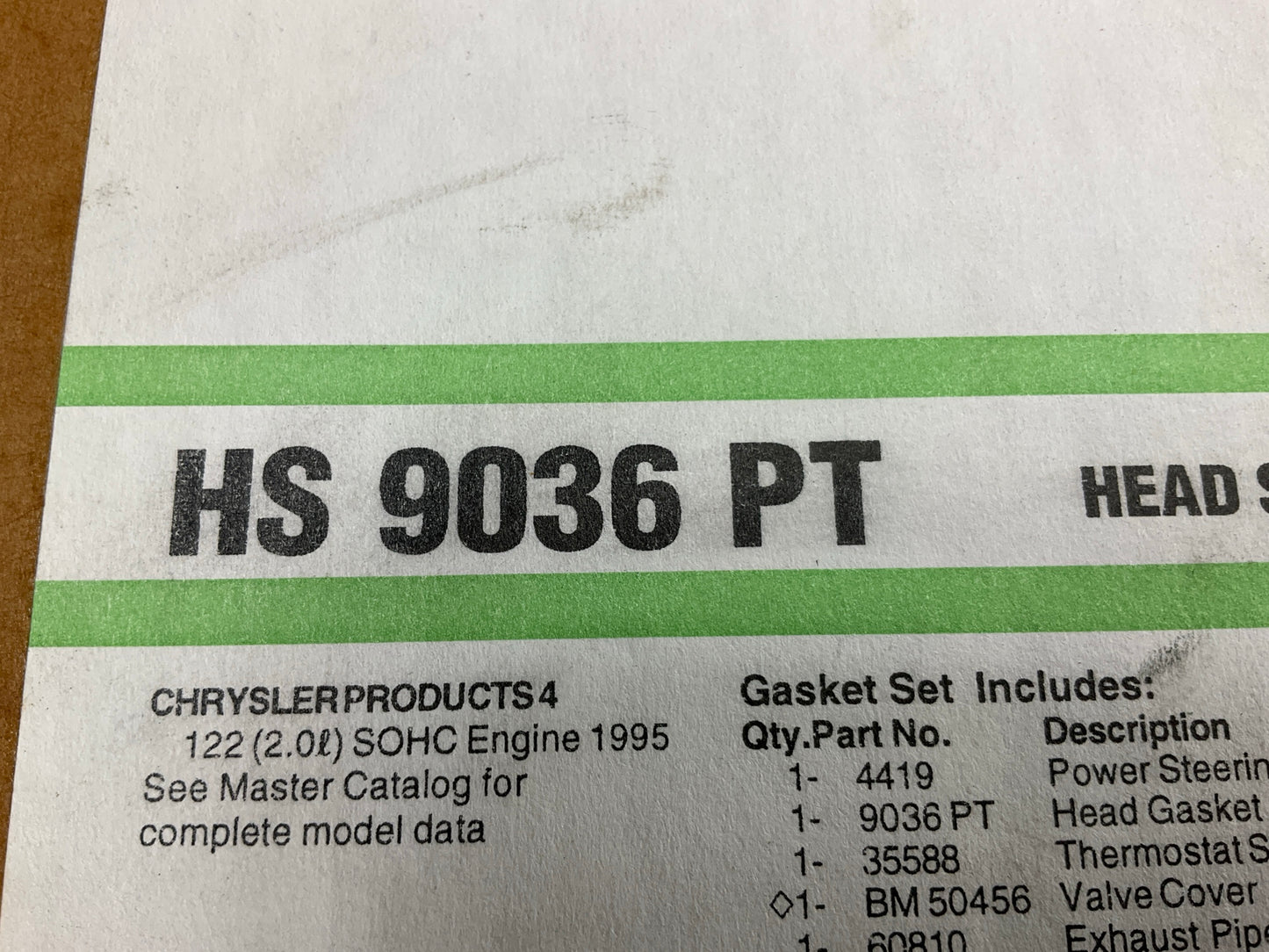 FEL-PRO HS9036PT Cylinder Head Gasket Set - 1995 Neon Stratus 2.0L L4