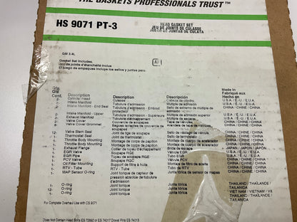 Fel-pro HS9071PT-3 Cylinder Head Gasket Set For 2005-2009 GM 3.4L-V6