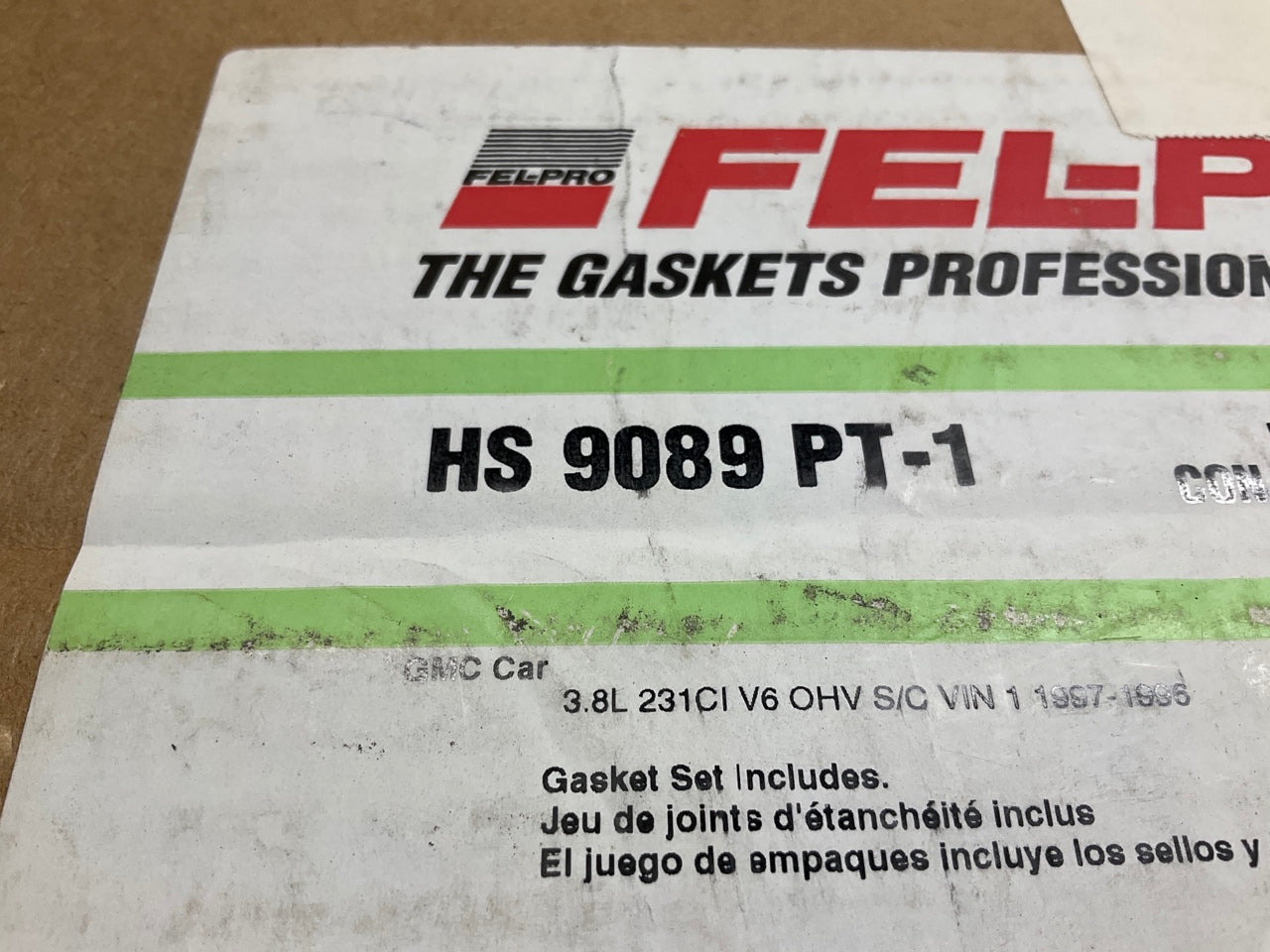 Fel-pro HS9089PT-1 Cylinder Head Gasket Set for 1996-1997 GM 3.8L