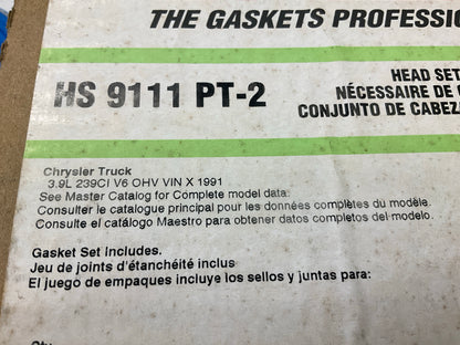 Fel-Pro HS9111PT-2 Engine Cylinder Head Gasket Set For 1991 Dodge Truck 3.9L-V6
