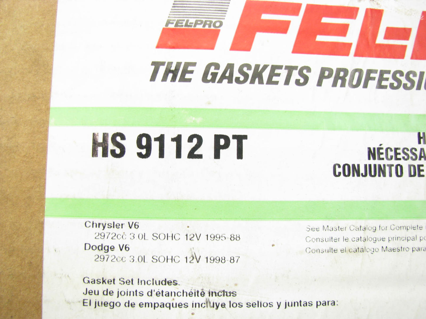 Fel-Pro HS9112PT Cylinder Head Gasket Set For 1987-1998 Chrysler 3.0L V6