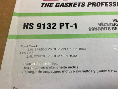 FEL-PRO HS9132PT1 Cylinder Head Gasket Set - 1983-1986 Ford 2.8L V6 ''Cologne''