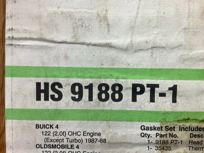 Fel-Pro HS9188PT1 Cylinder Head Gasket Set 1987-94 Ponitac Buick 2.0L I4