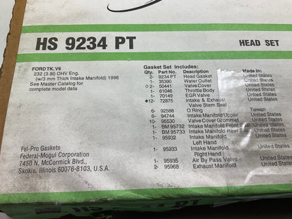 FEL-PRO HS9234PT Engine Cylinder Head Gasket Set - 1996 Ford Windstar 3.8L V6