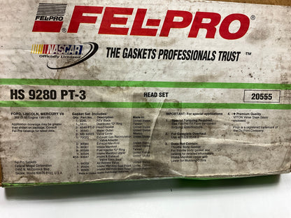 FEL-PRO HS9280PT-3 Cylinder Head Gasket Set - 1991-1995 Ford 5.0L V8 OHV