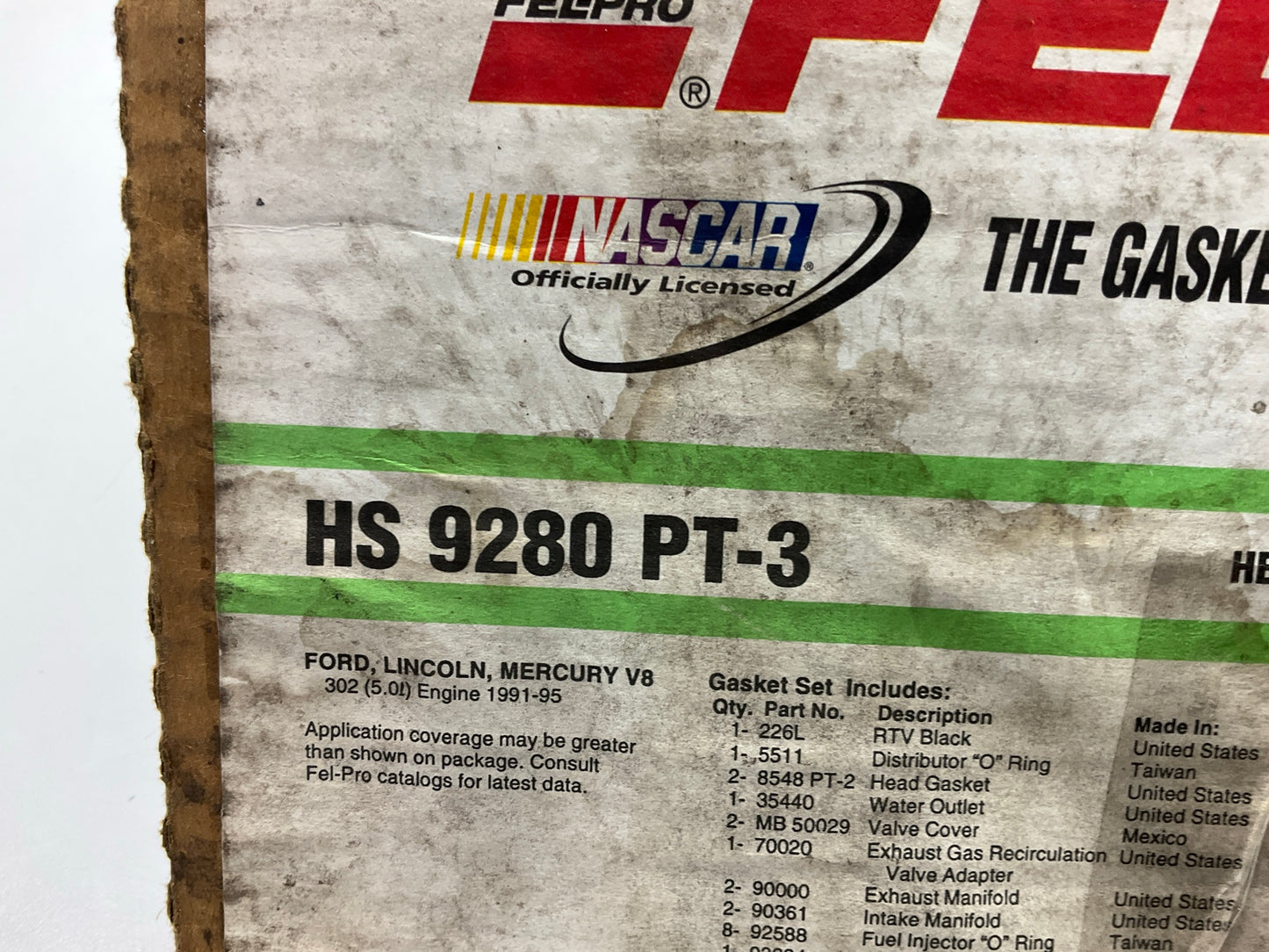 FEL-PRO HS9280PT-3 Cylinder Head Gasket Set - 1991-1995 Ford 5.0L V8 OHV