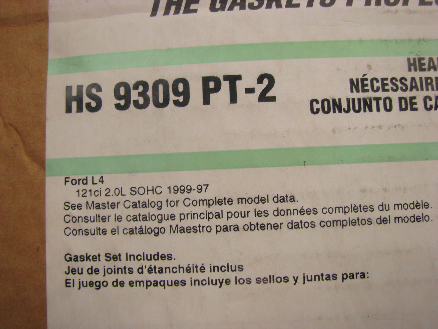 Fel-pro HS9309PT-2 Engine Cylinder Head Gasket Set  97-99 Ford Mercury 2.0L SOHC