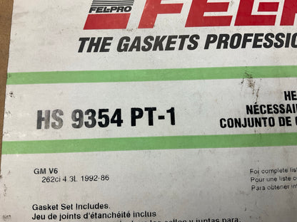 Fel-pro HS9354PT-1 Engine Cylinder Head Gasket Set For 1986-1992 GM 4.3L-V6
