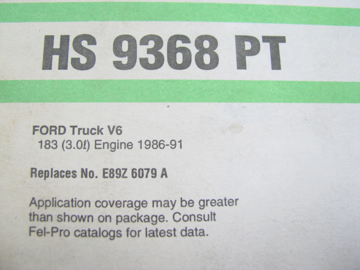 Fel-pro HS9368PT Cylinder Head Gasket Set - 1986-1991 Ford Aerostar 3.0L V6