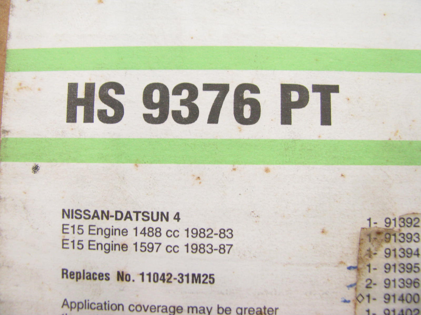 Fel-pro HS9376PT Cylinder Head Gasket Set For 1982-1986 Nissan 1.5L 1.6L-L4