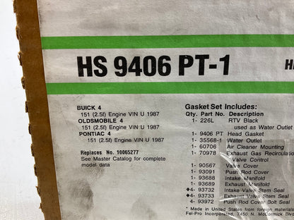 Fel-pro HS9406PT1 Engine Cylinder Head Gasket Set For 1987 GM 2.5L IRON DUKE