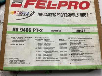Fel-pro HS9406PT2 Engine Cylinder Head Gasket Set For 1988 GM 2.5L-L4