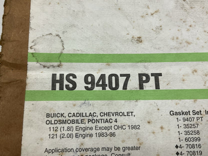 Fel-Pro HS9407PT Cylinder Head Gasket Set 82-86 Chevrolet Pontiac 112 122 I4