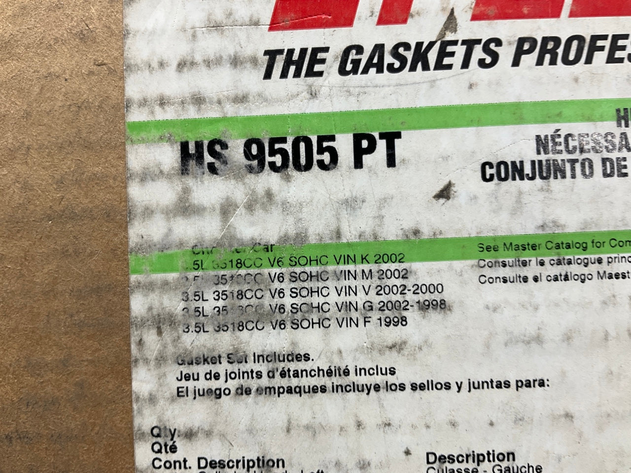 FEL-PRO HS9505PT Engine Cylinder Head Gasket Set For 1999-2002 Chrysler 3.5L V6