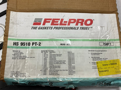 Fel-pro HS9510PT-2 Engine Cylinder Head Gasket Set - 1986-1992 Ford 2.9L 177 V6