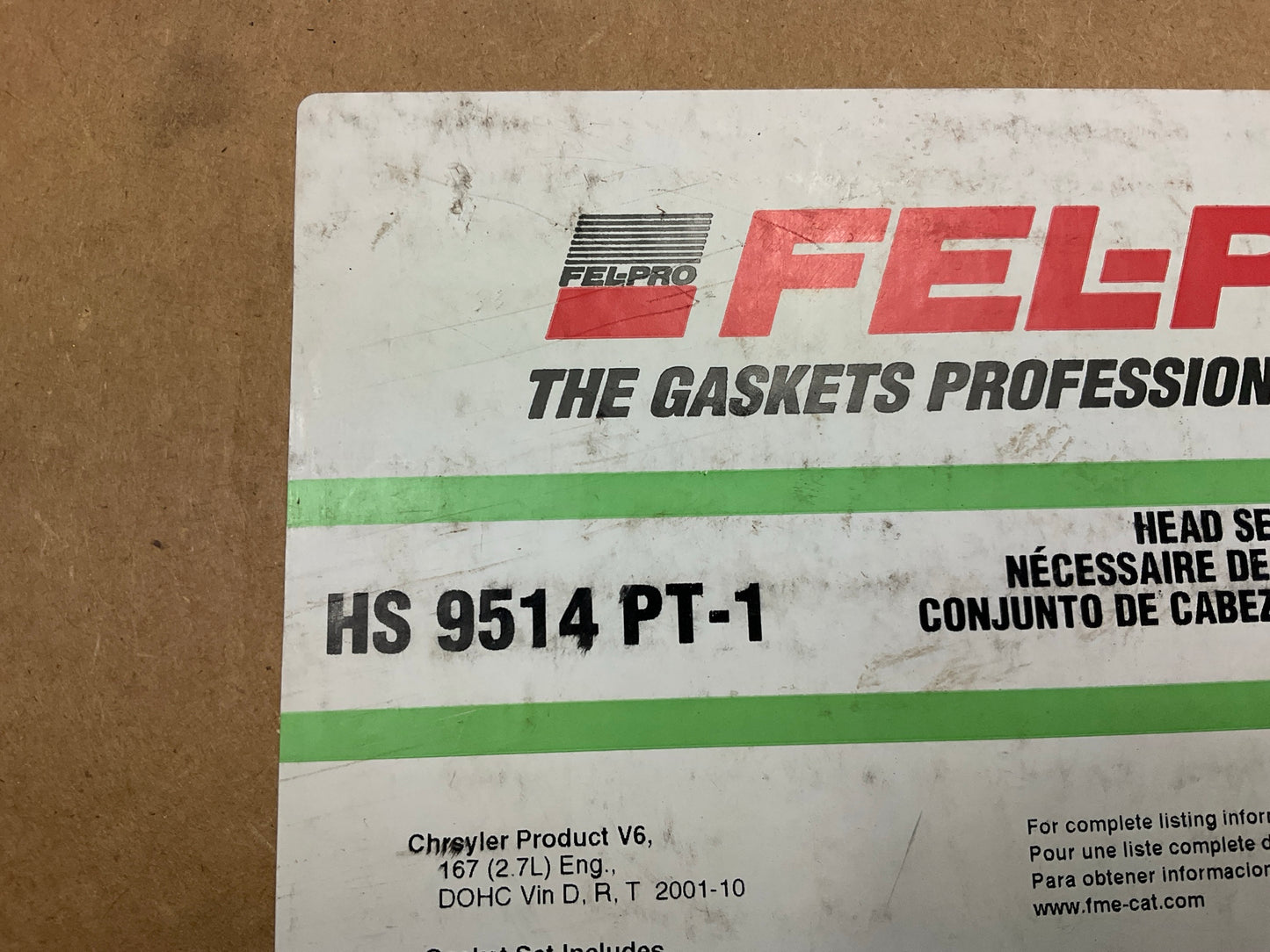 Fel-pro HS9514PT-1 Cylinder Head Gasket Set For 2001-2010 Chrysler 2.7L-V6